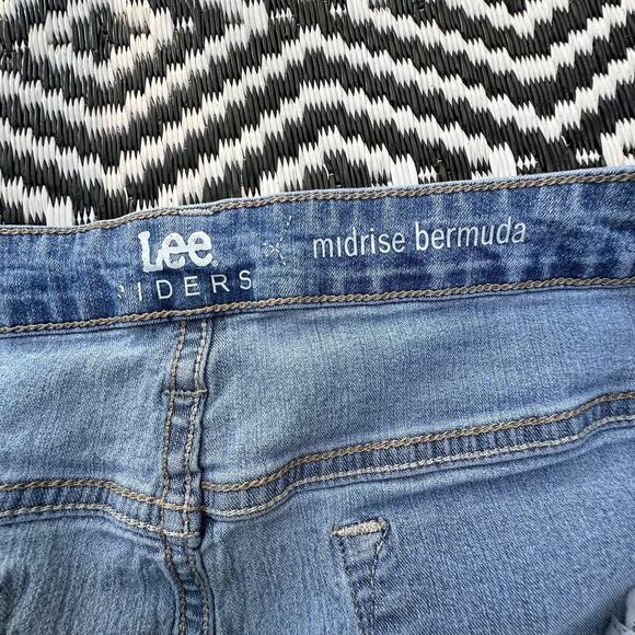 LEE x Womens Denim Midrise Bermuda Shorts Stretchy, Size 18 - Picture 8 of 8